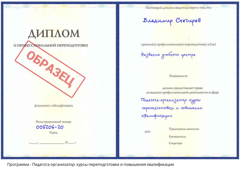 Педагога-организатор: курсы переподготовки и повышения квалификации Ногинск
